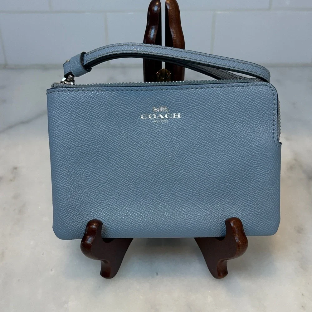 Coach Saffiano Leather Pouch Wristlet